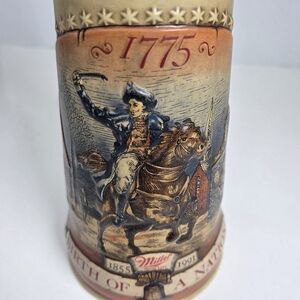 Miller High Life Birth Of A Nation Stein 1775 USA.